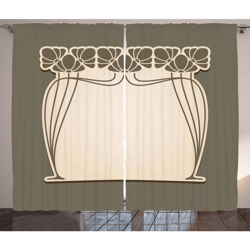 Floral Arch Shape Curtain