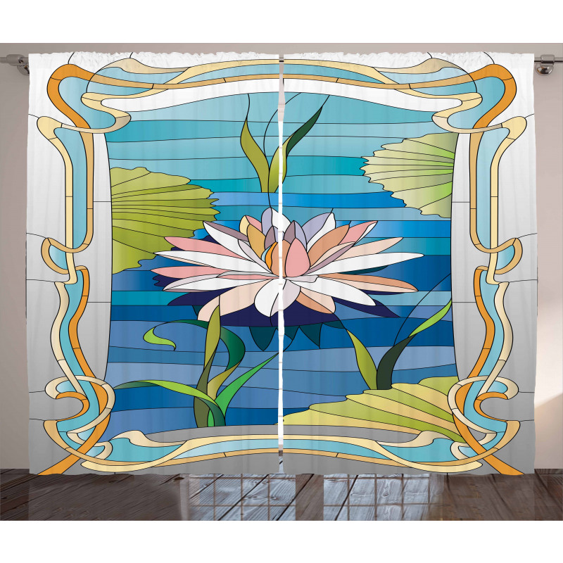 Stained Glass Lotus Curtain