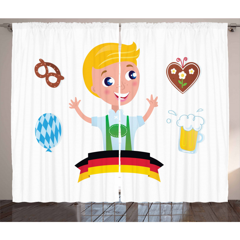 Bavarian Boy Oktoberfest Curtain