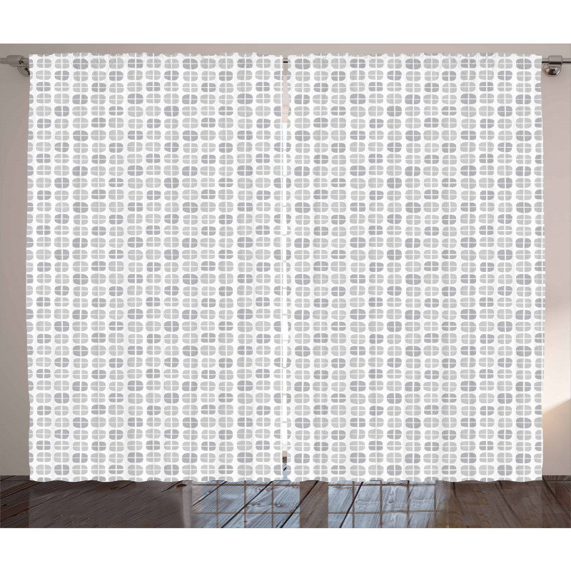 Geometric Squares Grid Curtain