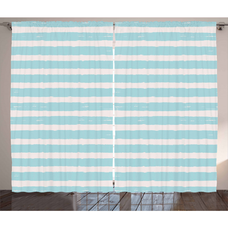 Striped and Grunge Brush Curtain