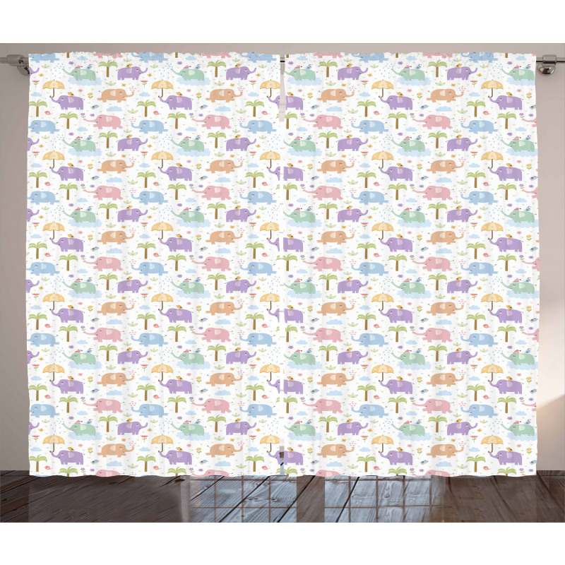 Childish Jungle Animal Curtain