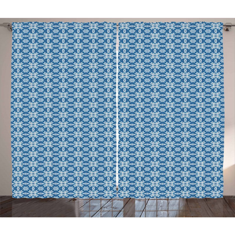 Azulejo Tiles Pattern Curtain