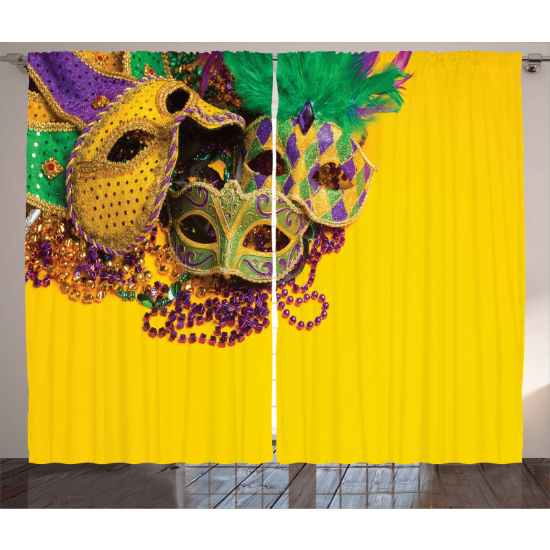 Venetian Mask Design Curtain