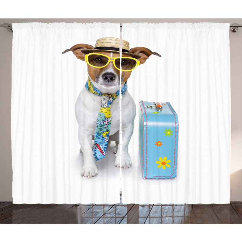 Traveler Funny Dog Design Curtain