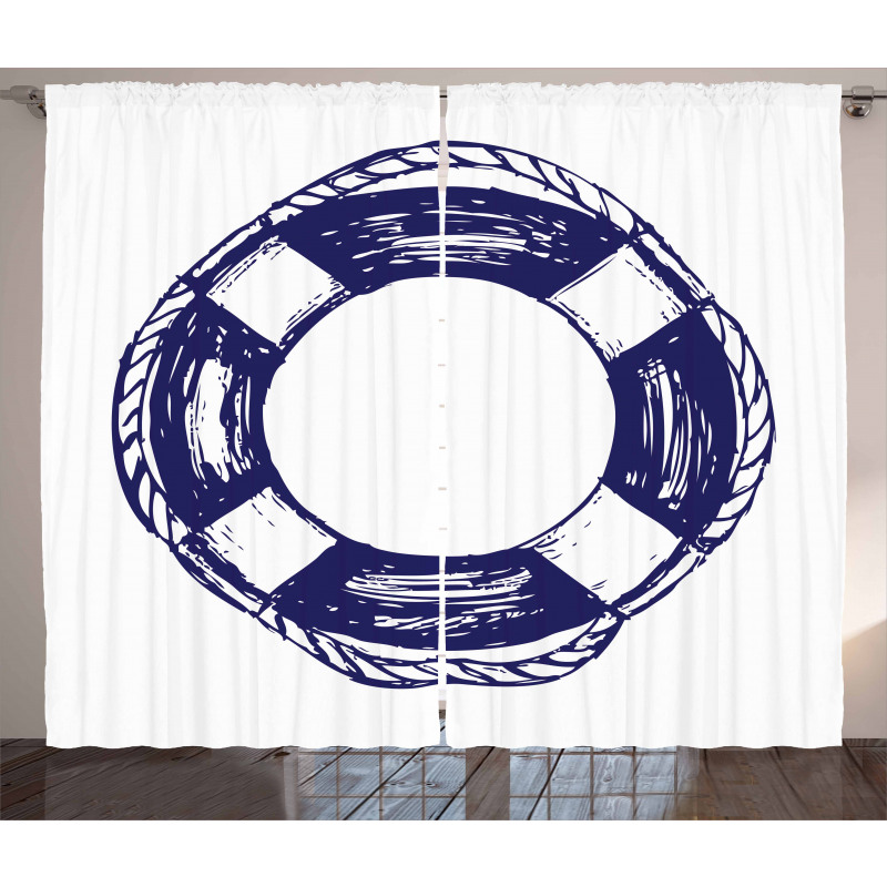 Sketch Life Buoy Curtain