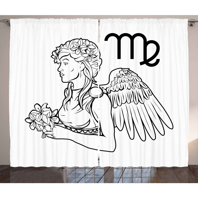 Angel with Bouquet Curtain