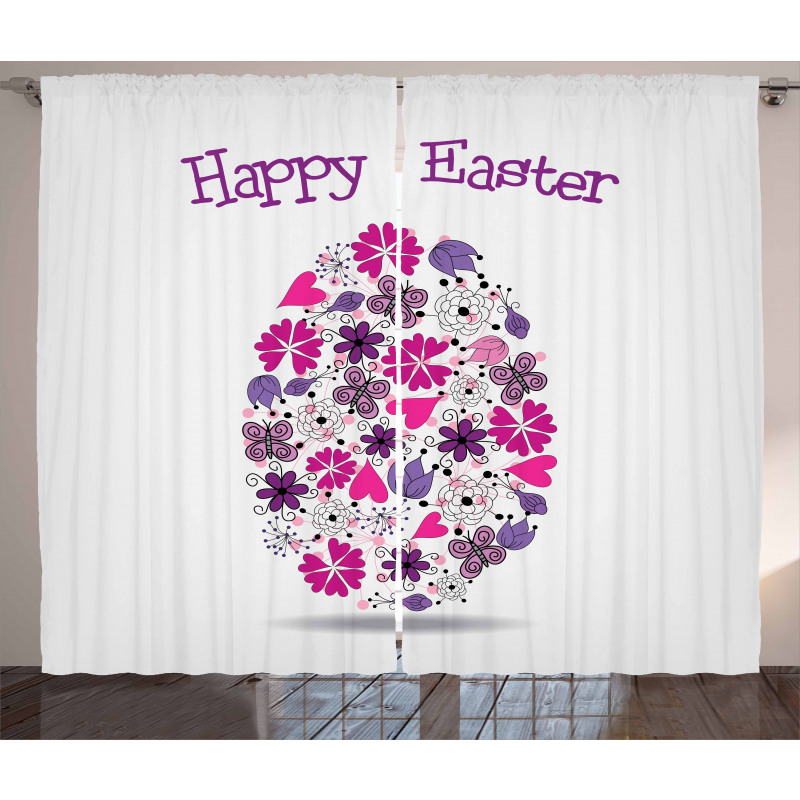 Holiday Flowers Curtain