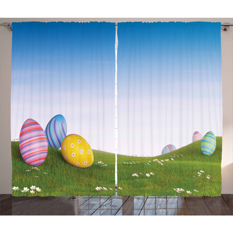 Eggs on the Hills Spring Curtain
