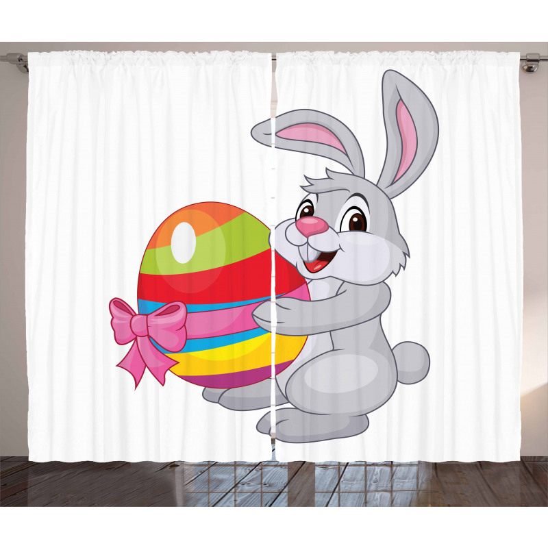 Cartoon Rabbit Curtain
