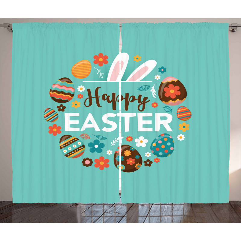 Spring Holiday Pattern Curtain