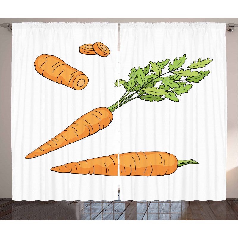 Carrot Pattern Curtain