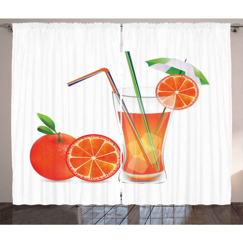 Orange Juice Glass Curtain