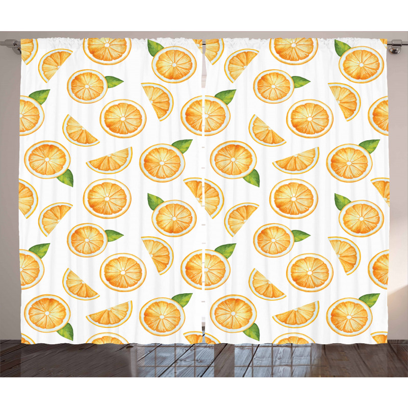 Slices of Oranges Curtain