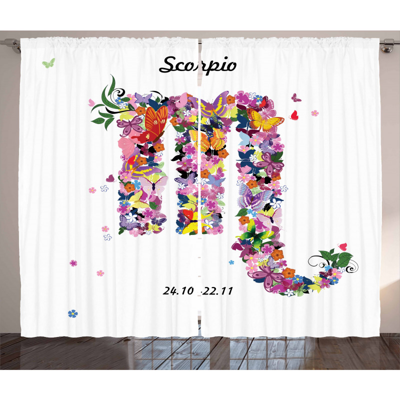 Floral Butterfly Curtain