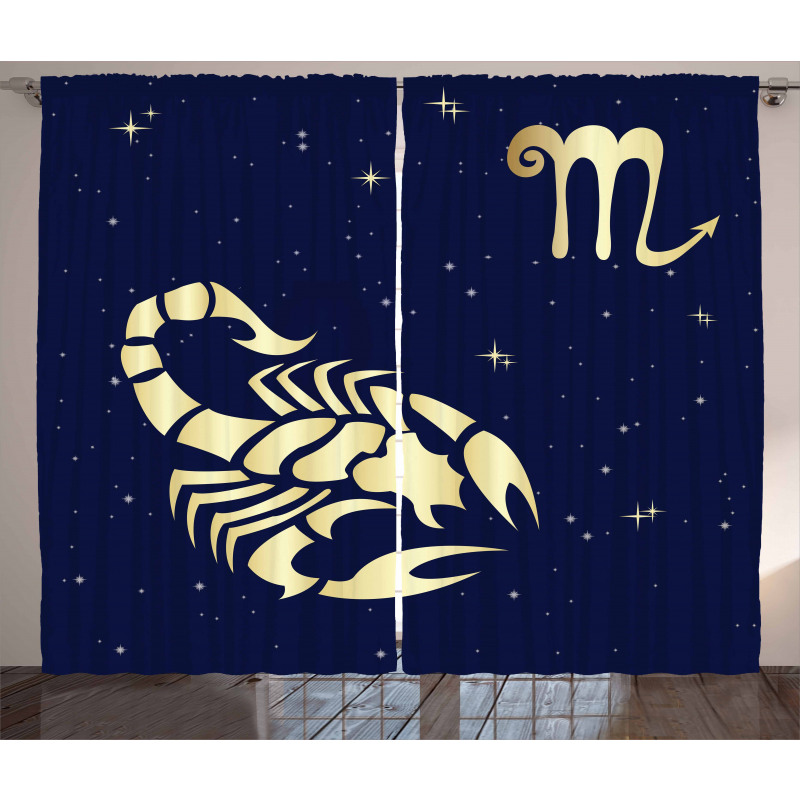 Night Sky Stars Curtain