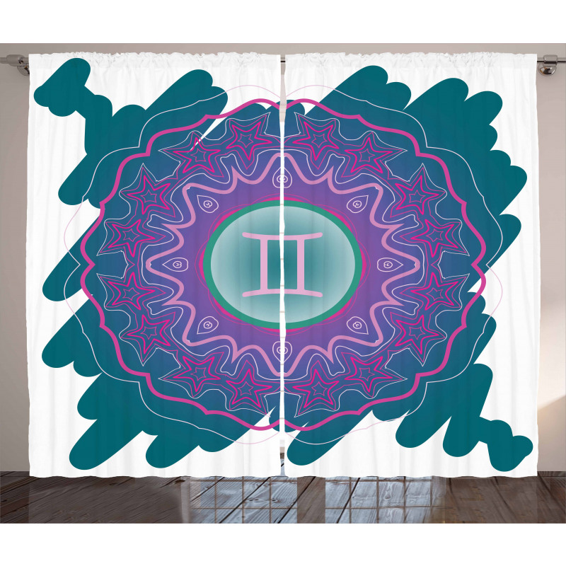 Doodle Mandala Curtain