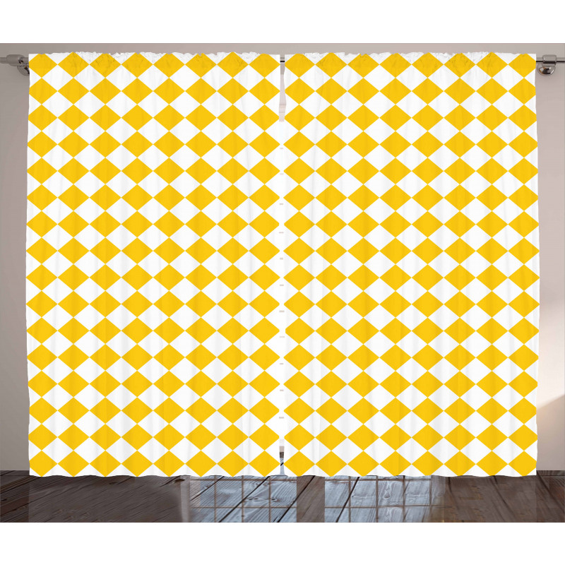 Checkered Grid Curtain