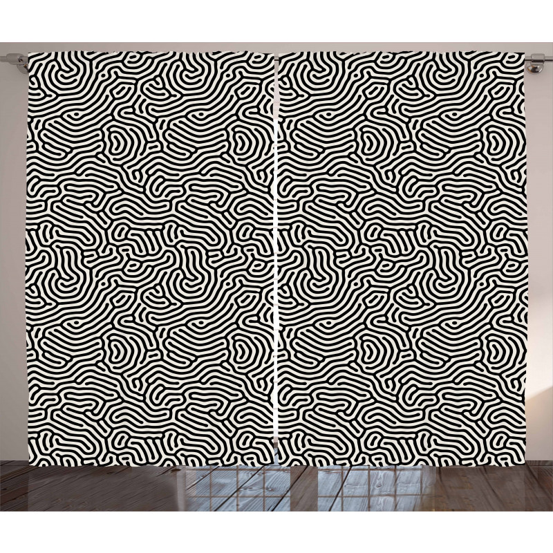 Maze Labyrinth Curtain