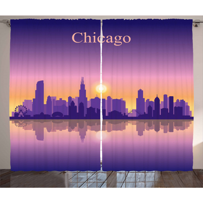 Illinois Sunset Curtain
