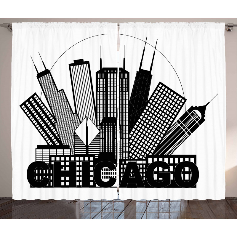 City in Circle Curtain