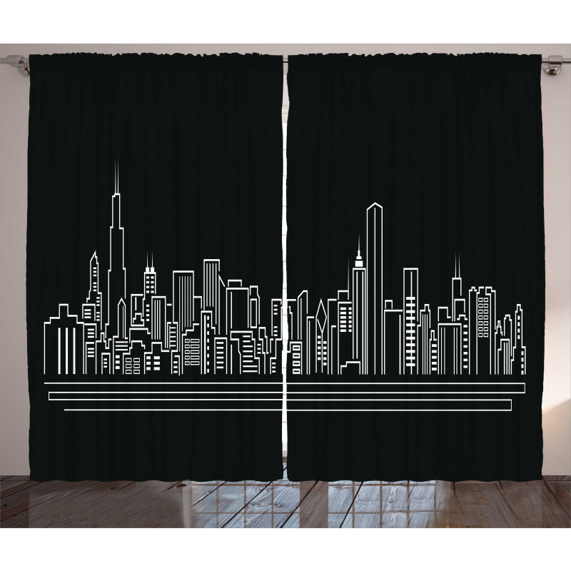 Abstract Town Curtain