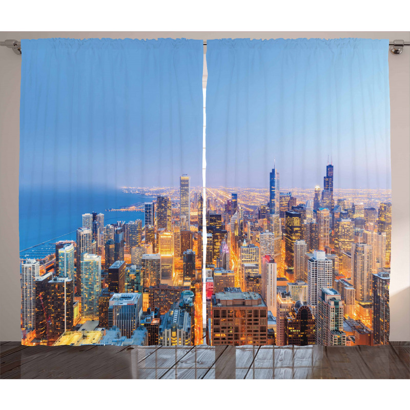 Vibrant City Curtain