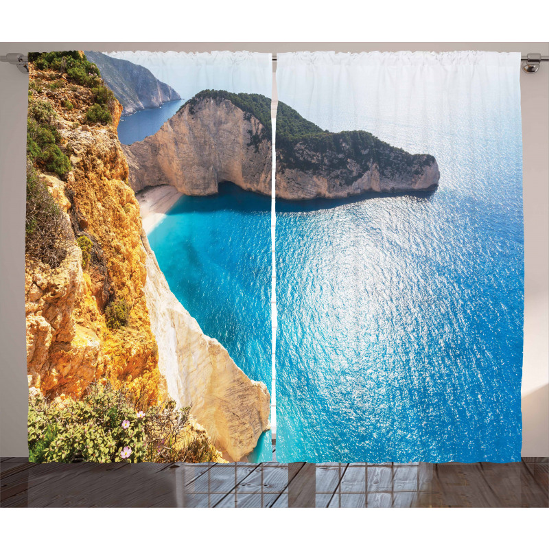 Zakynthos Island Coast Curtain