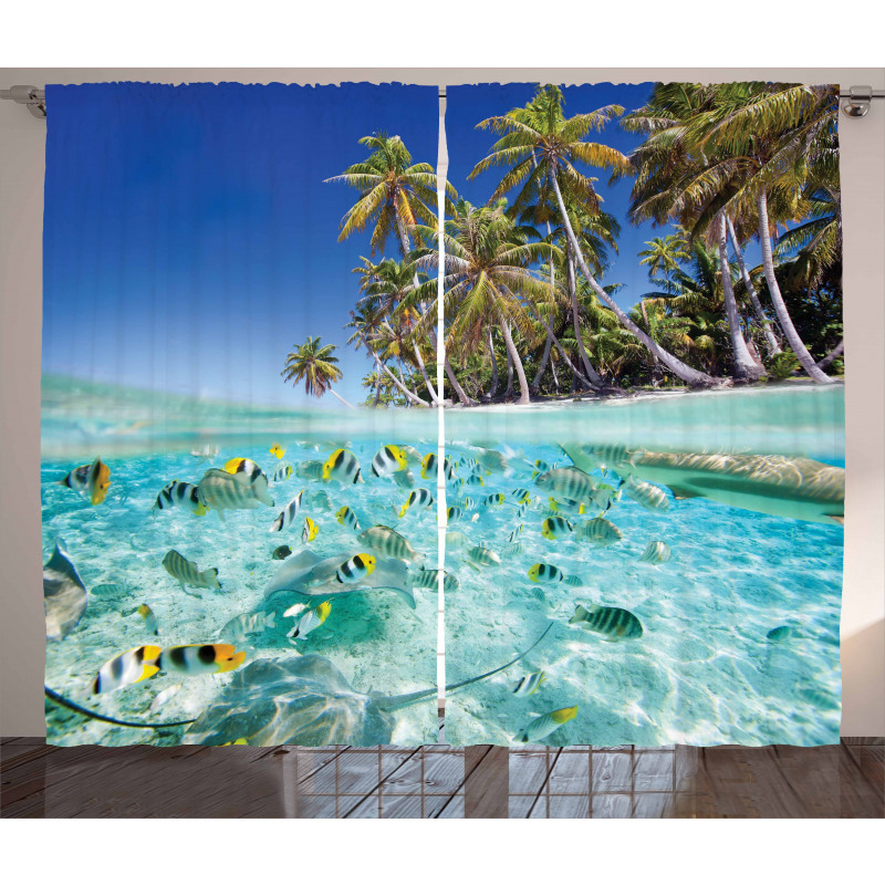 Exotic Island Underwater Curtain