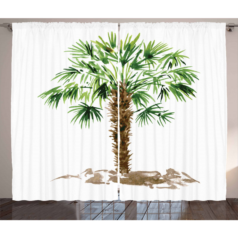 Hawaiian Palm Tree Curtain