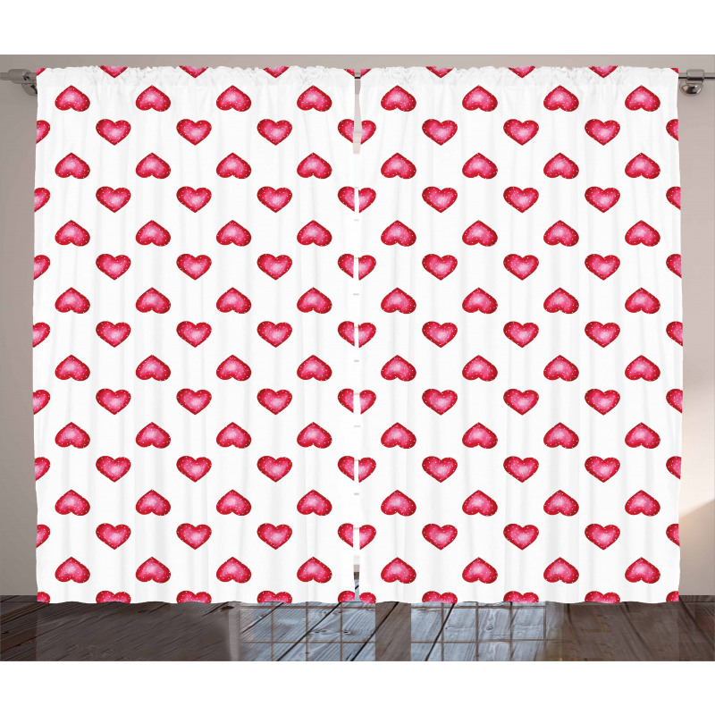 Hearts with Dots Curtain