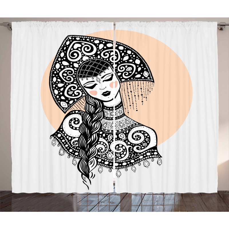 Slavic Woman Curtain