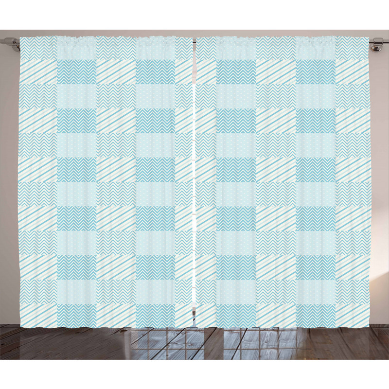 Polka Dots Lines Curtain