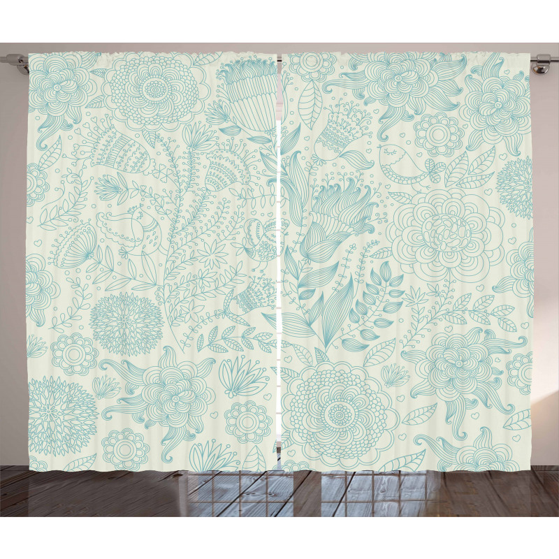 Antique Flowers Curtain