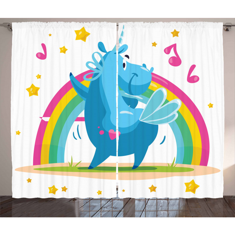 Cartoon Horse Curtain