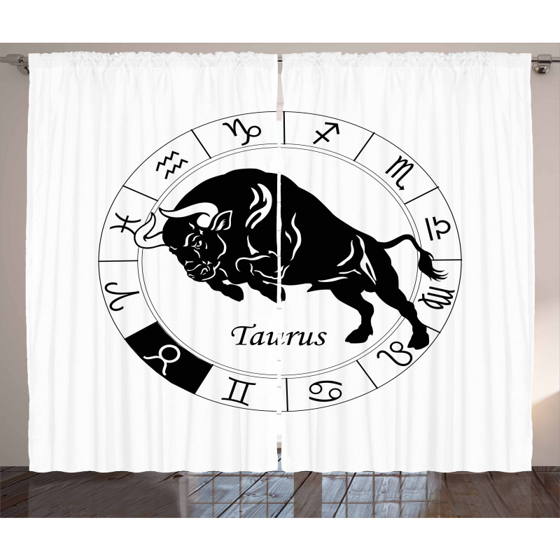 Mythical Ox Signs Curtain