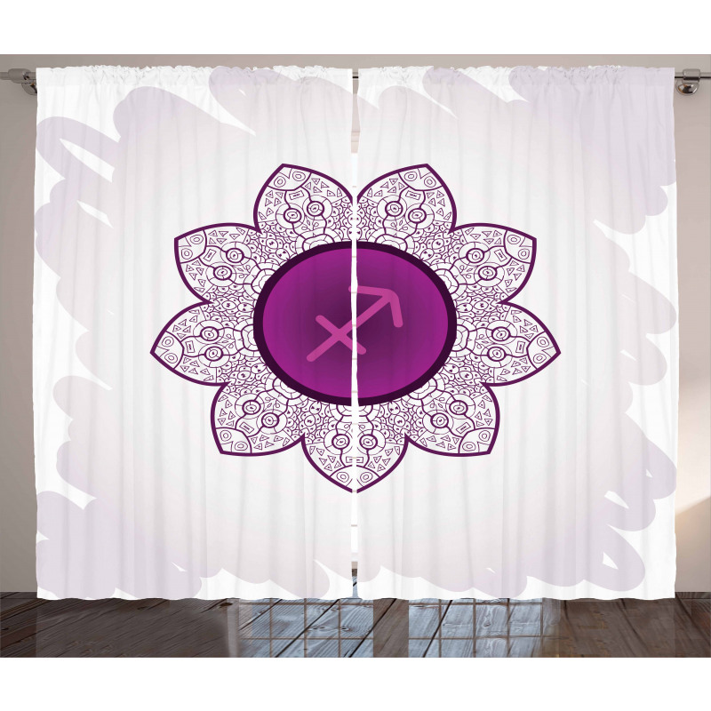 Horoscope Floral Curtain