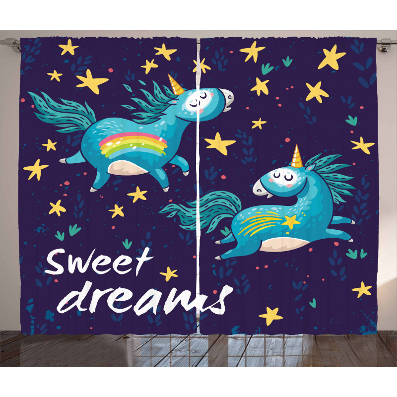 Unicorn Night Sky Curtain