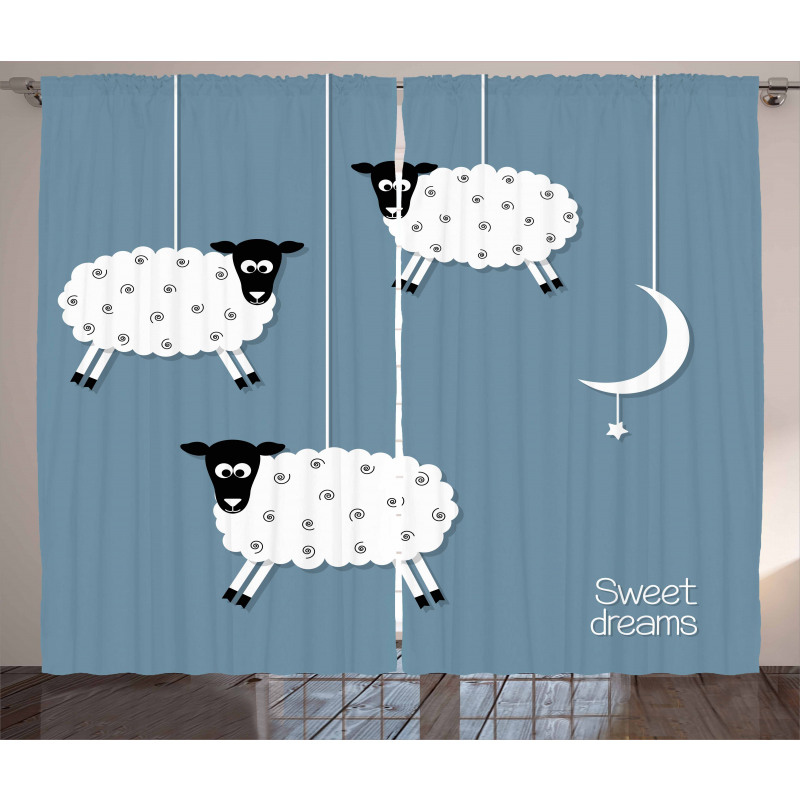 Sheep Moon Star Curtain