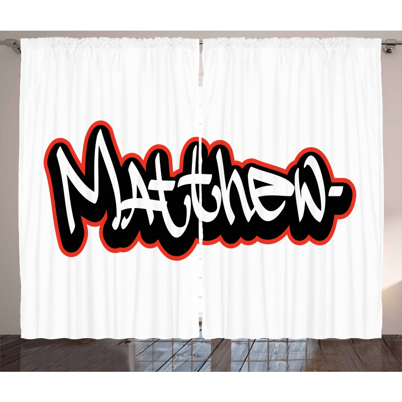 Hip-hop Street Art Name Curtain