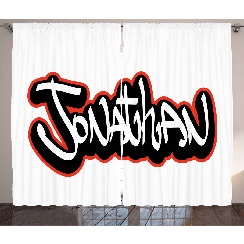 Teenage Boys Name Curtain