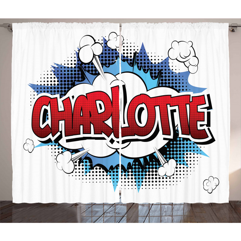 Female Name Cartoon Curtain