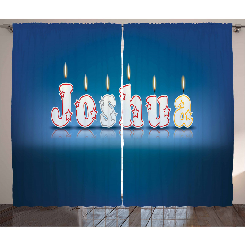 Candles Font Birthday Curtain