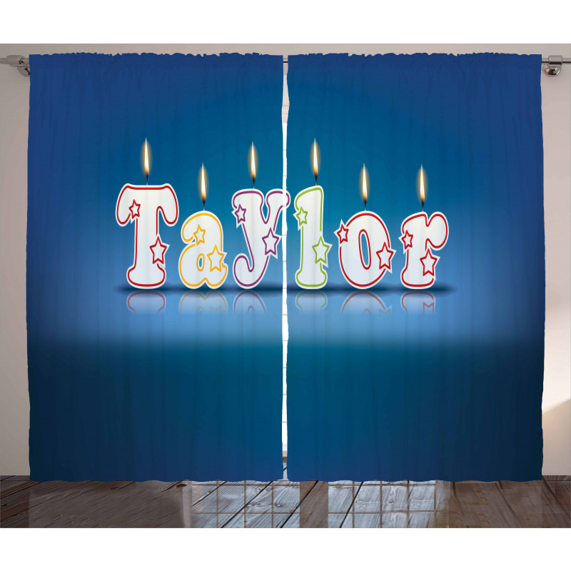 Celebration Candle Font Curtain