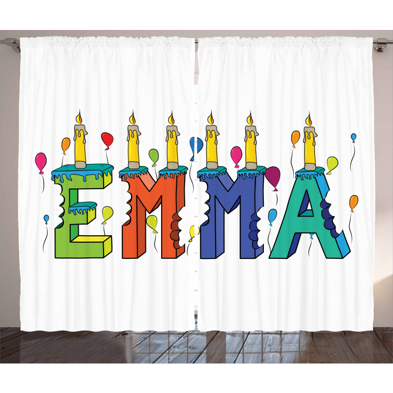Popular Colorful Name Curtain