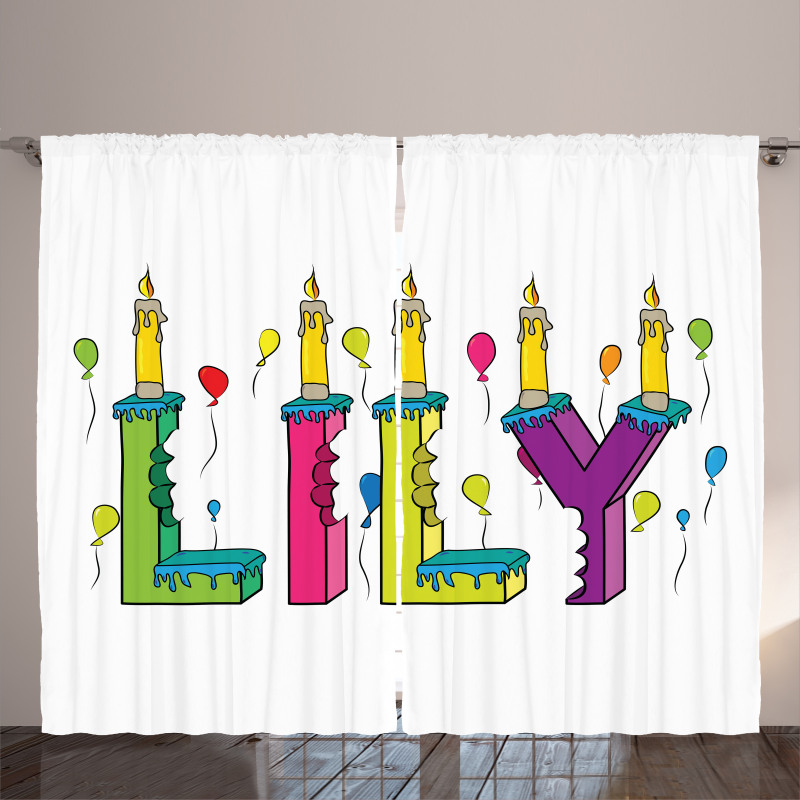 Joyful Letters Birthday Curtain