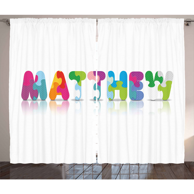 Colorful Baby Name Curtain