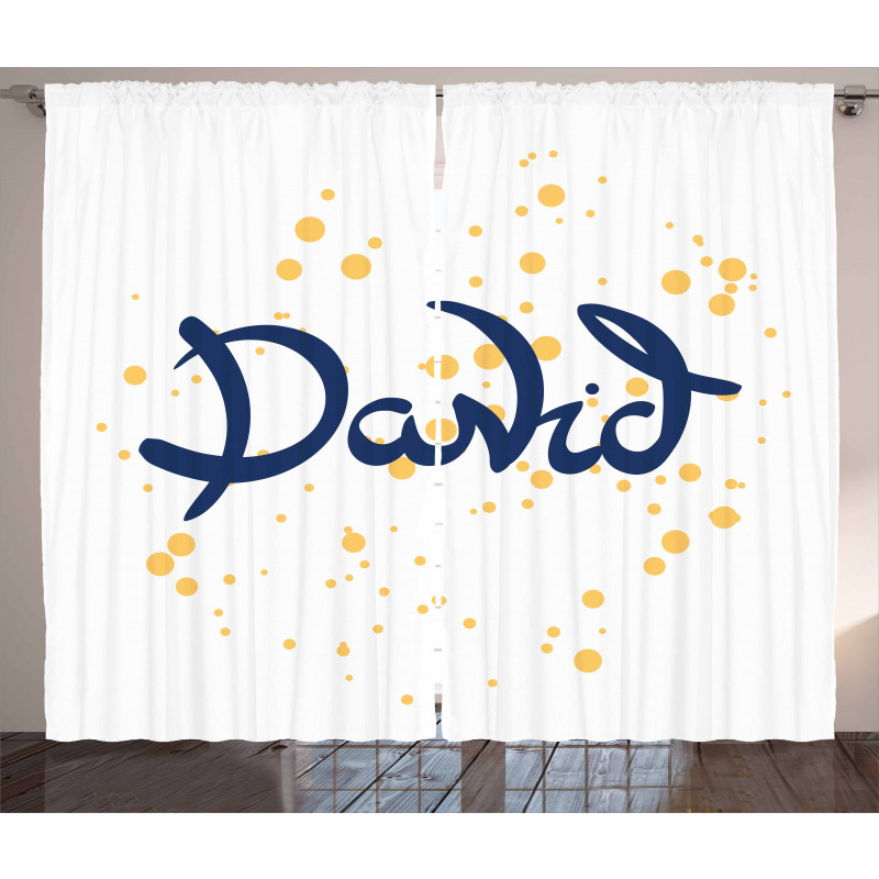 Lettering Style Name Curtain