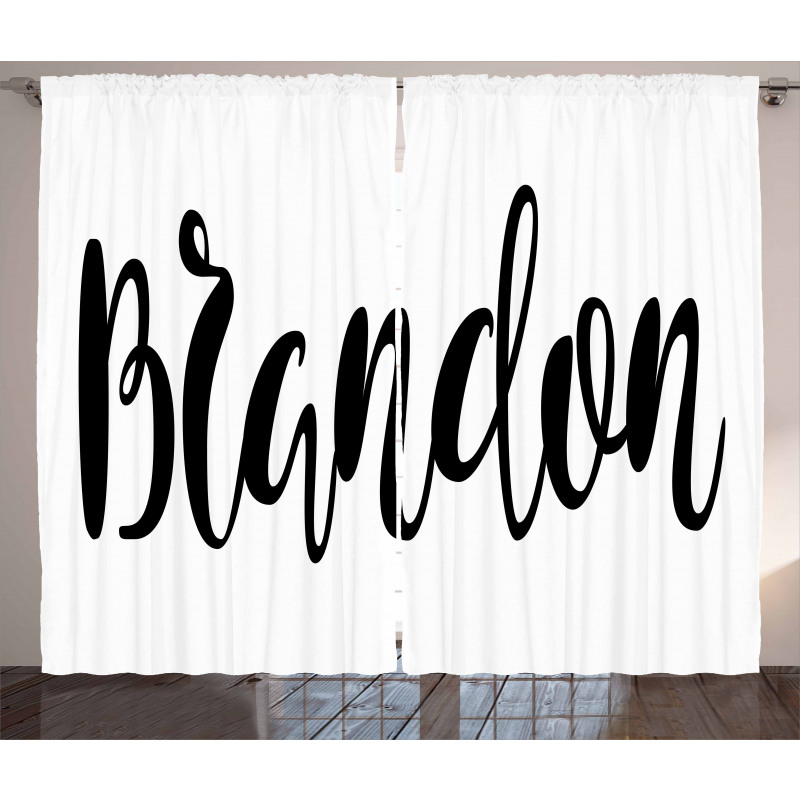 Widespread Name Pattern Curtain