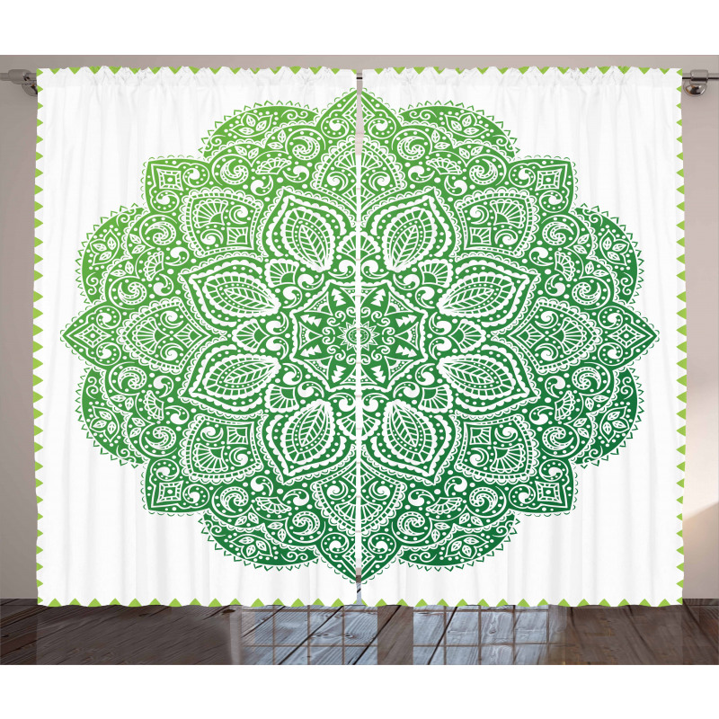 Ornate Floral Design Curtain